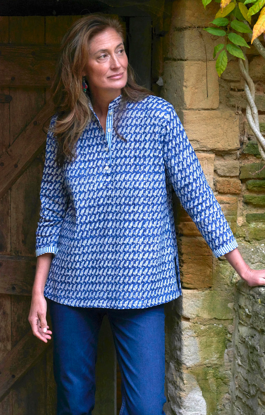 Pintuck Cotton Top | Blue Bird | ARCHIVE