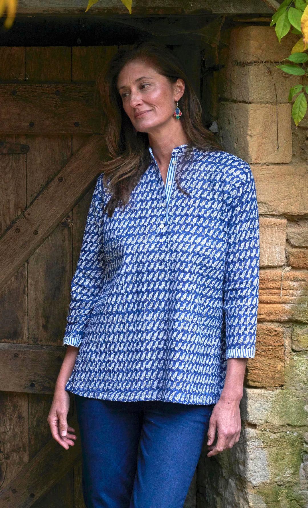 Pintuck Cotton Top | Blue Bird | ARCHIVE