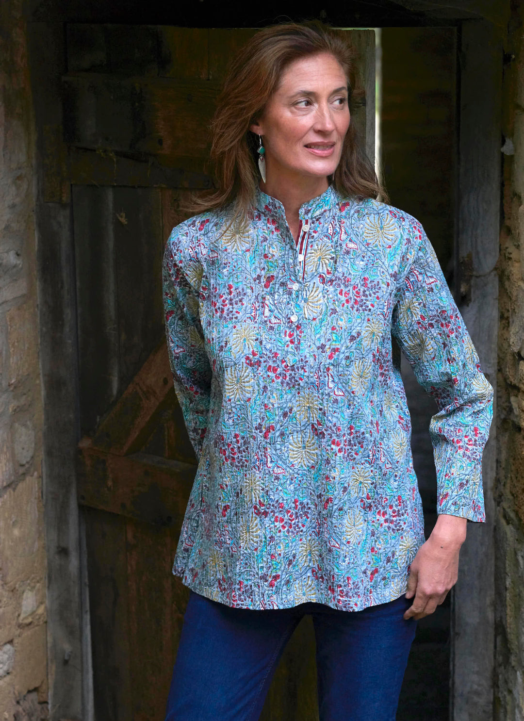 Pintuck Cotton Top | Garden at Dawn | ARCHIVE
