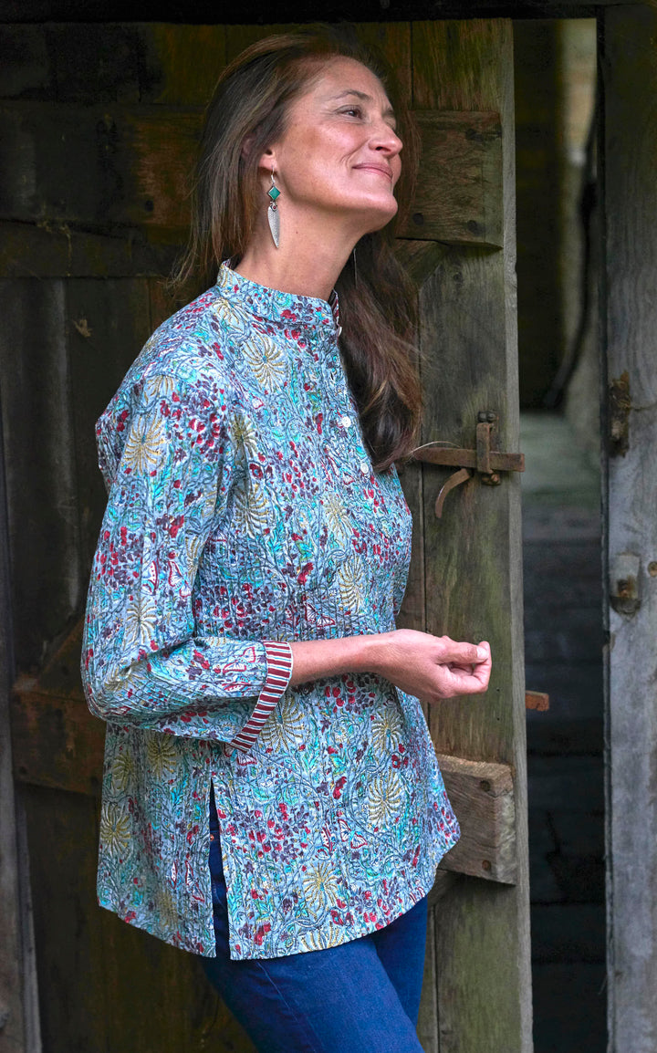 Pintuck Cotton Top | Garden at Dawn | ARCHIVE