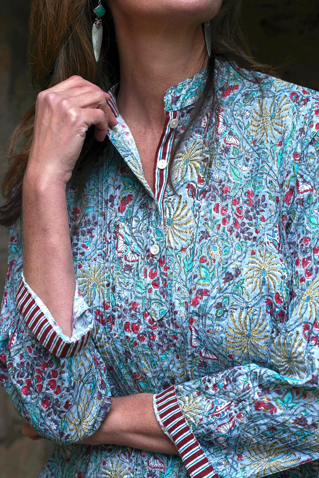 Pintuck Cotton Top | Garden at Dawn | ARCHIVE