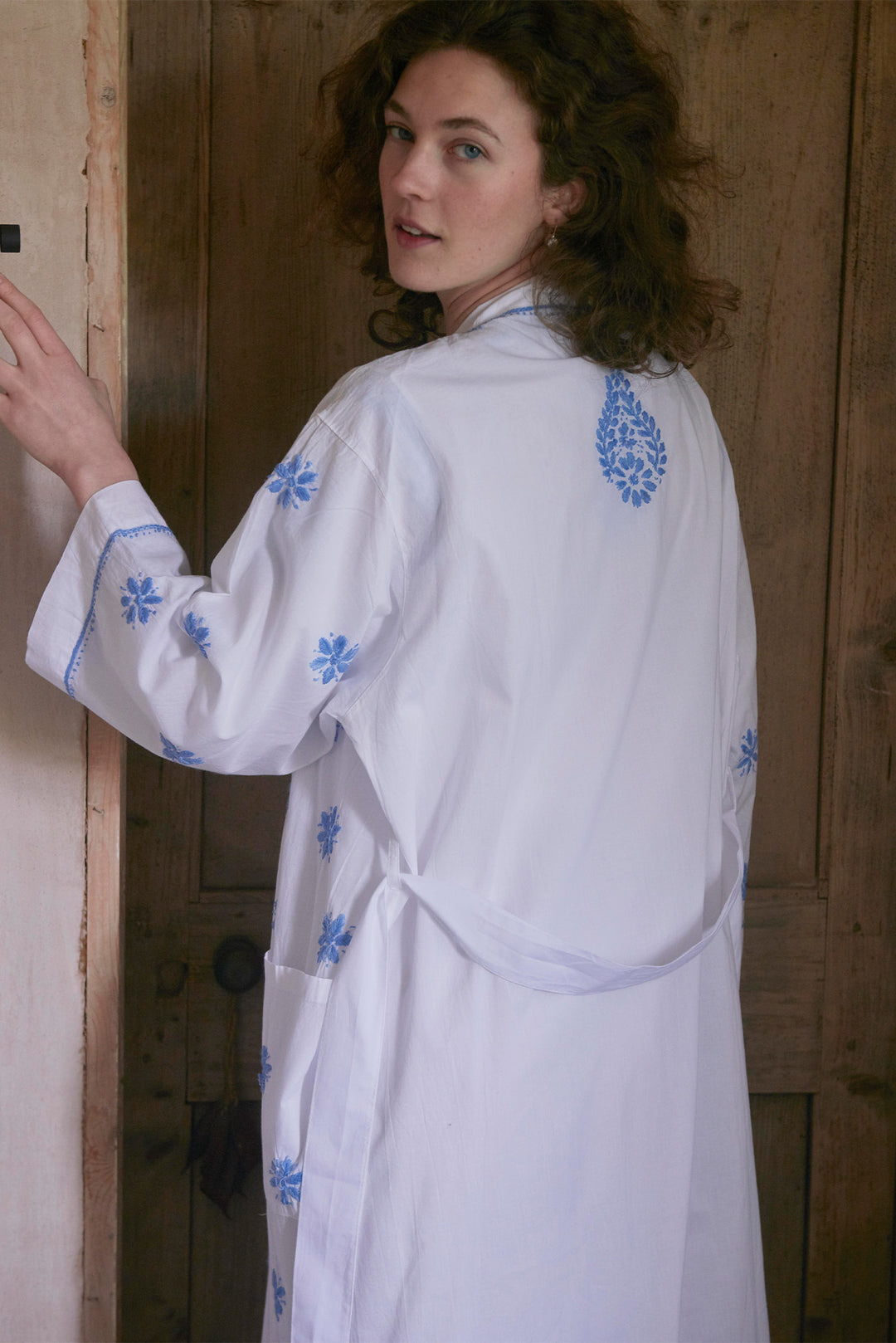 Cotton Robe / Chikan Embroidery