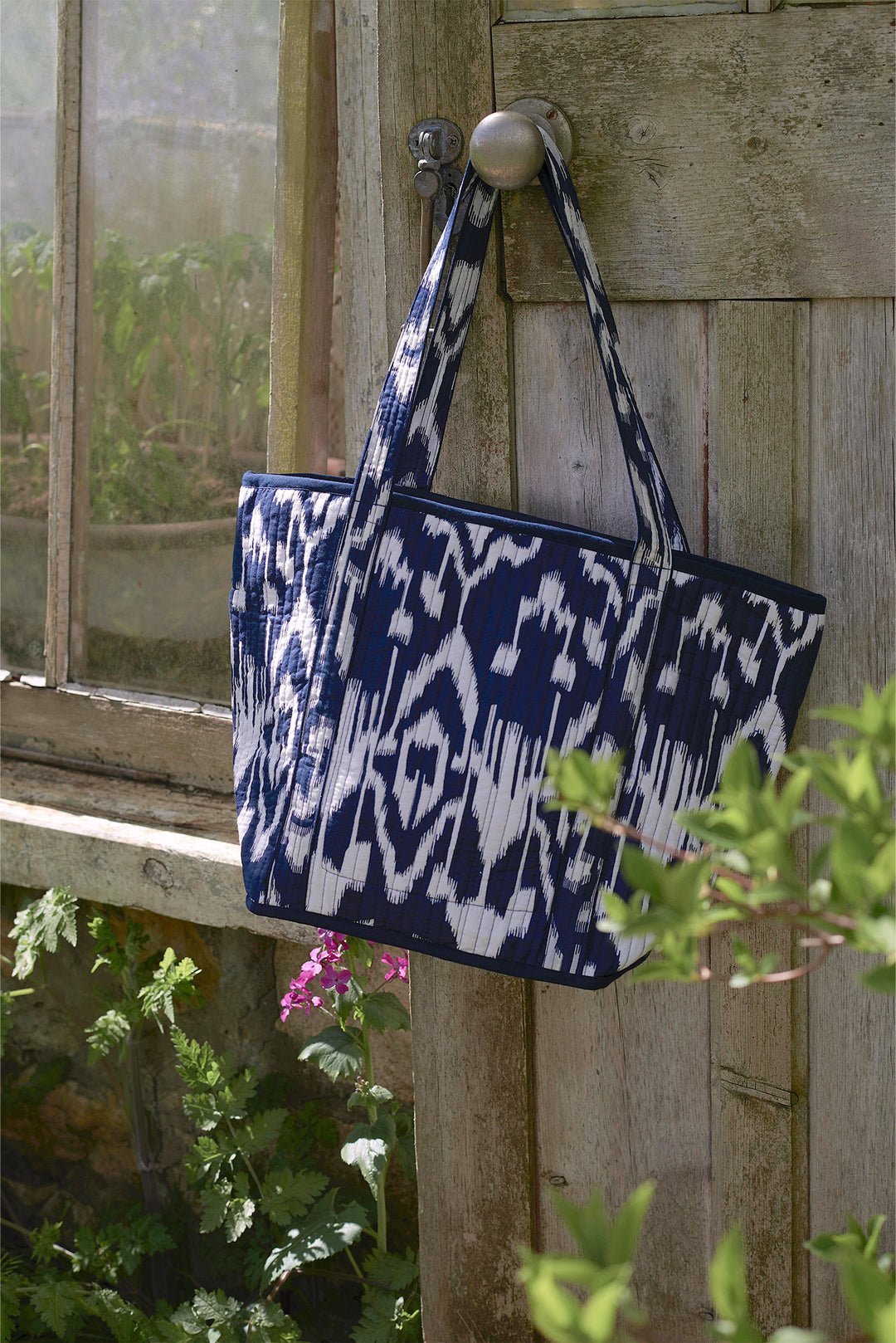 Cotton Bag / Navy ikat