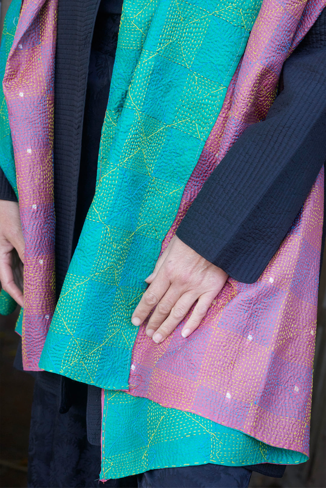 Silk Kantha Shawl | Clara