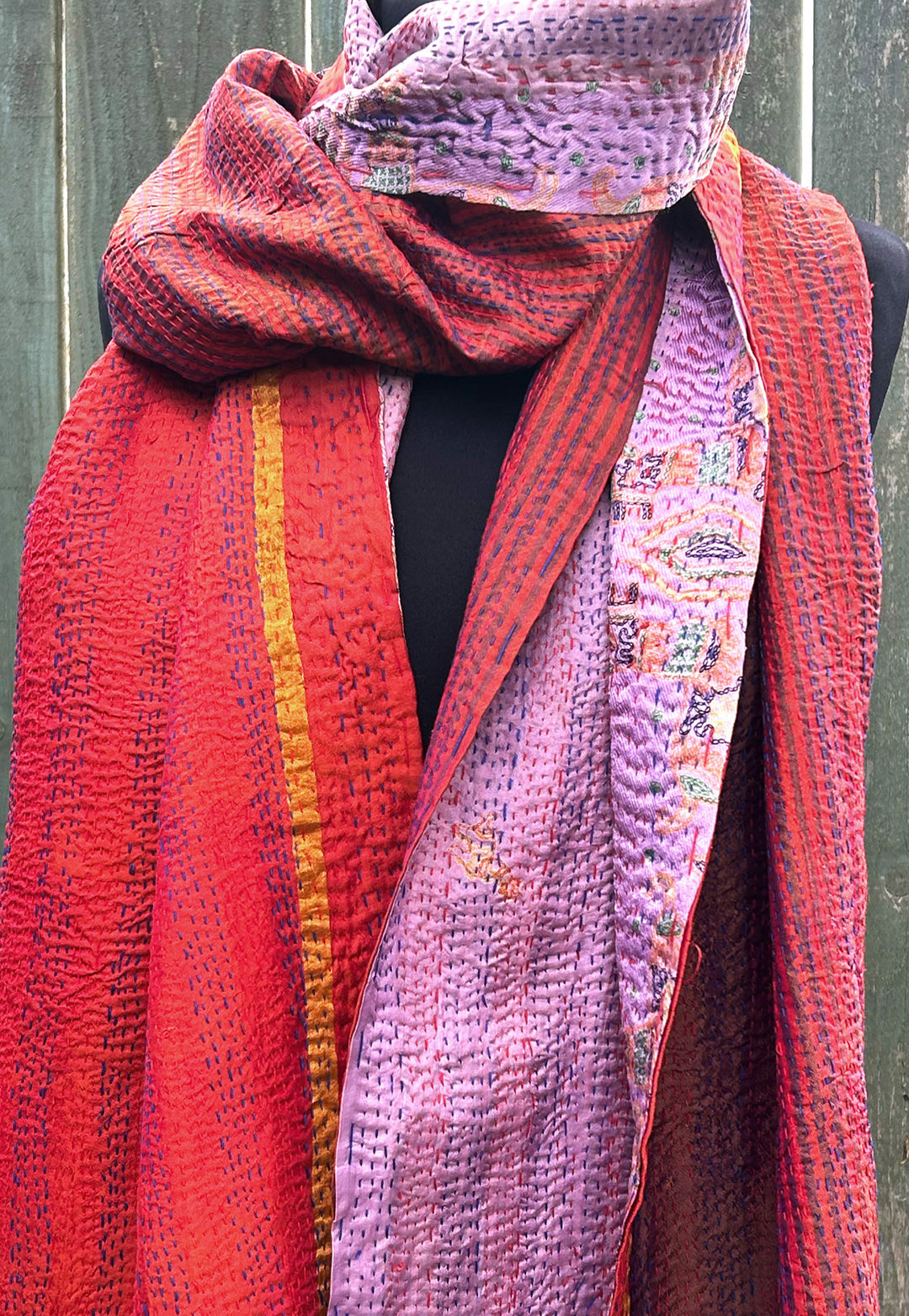Silk Kantha Stole | Emilia