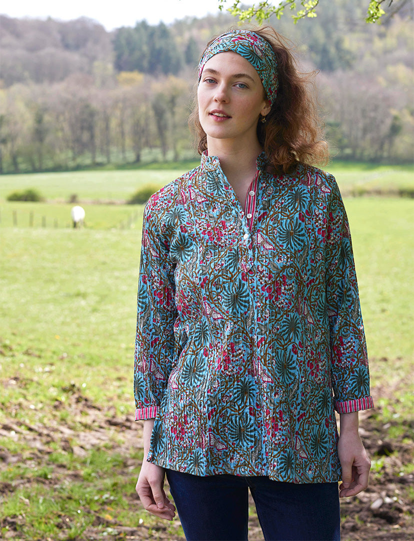 Pintuck Cotton Top | Garden at Noon | ARCHIVE