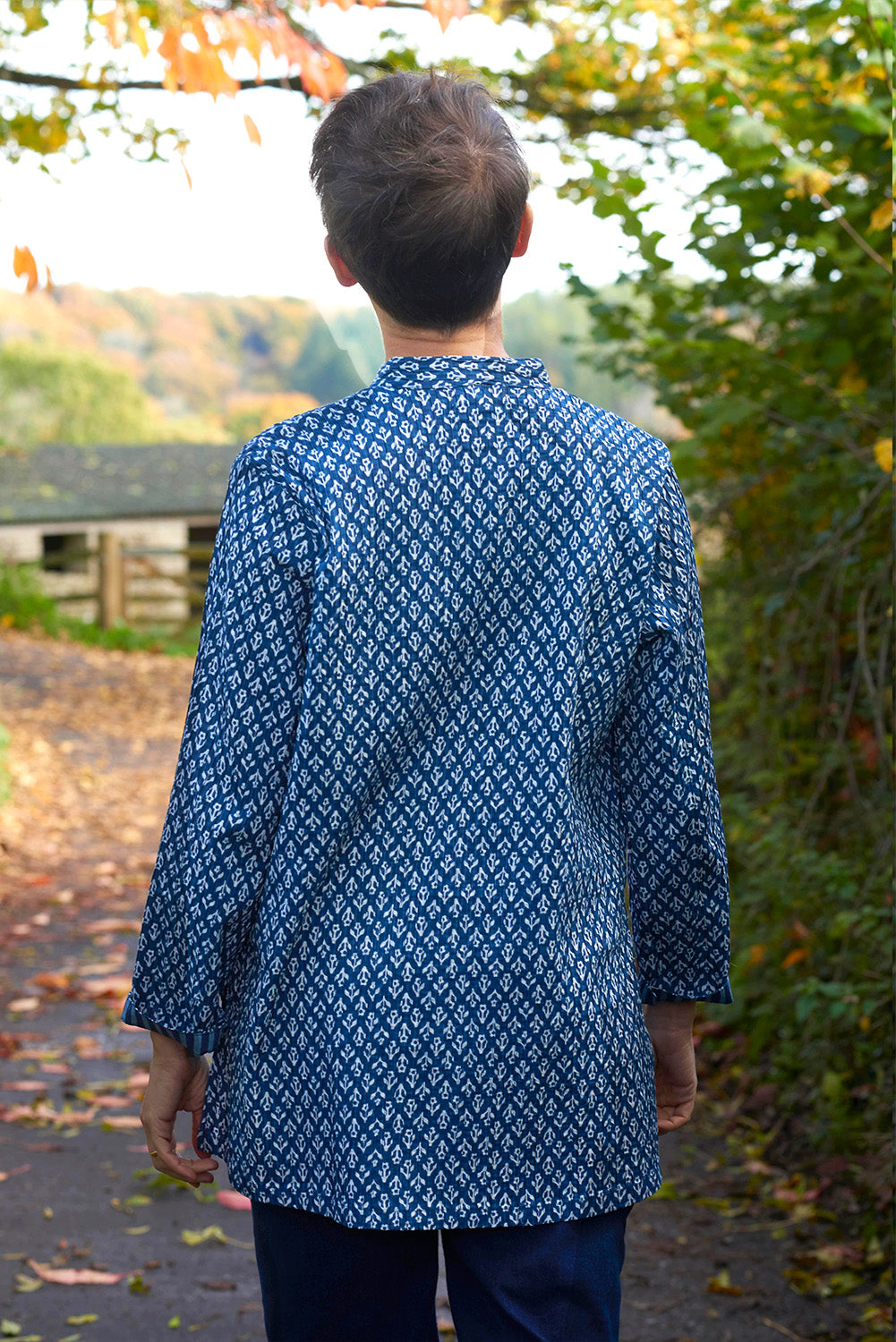 Pintuck Cotton Top | Indigo Posy