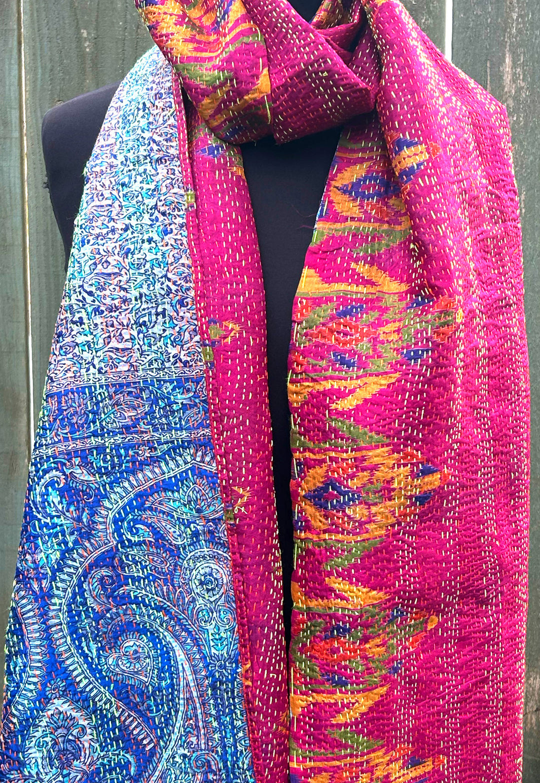Silk Kantha Stole | Juniper