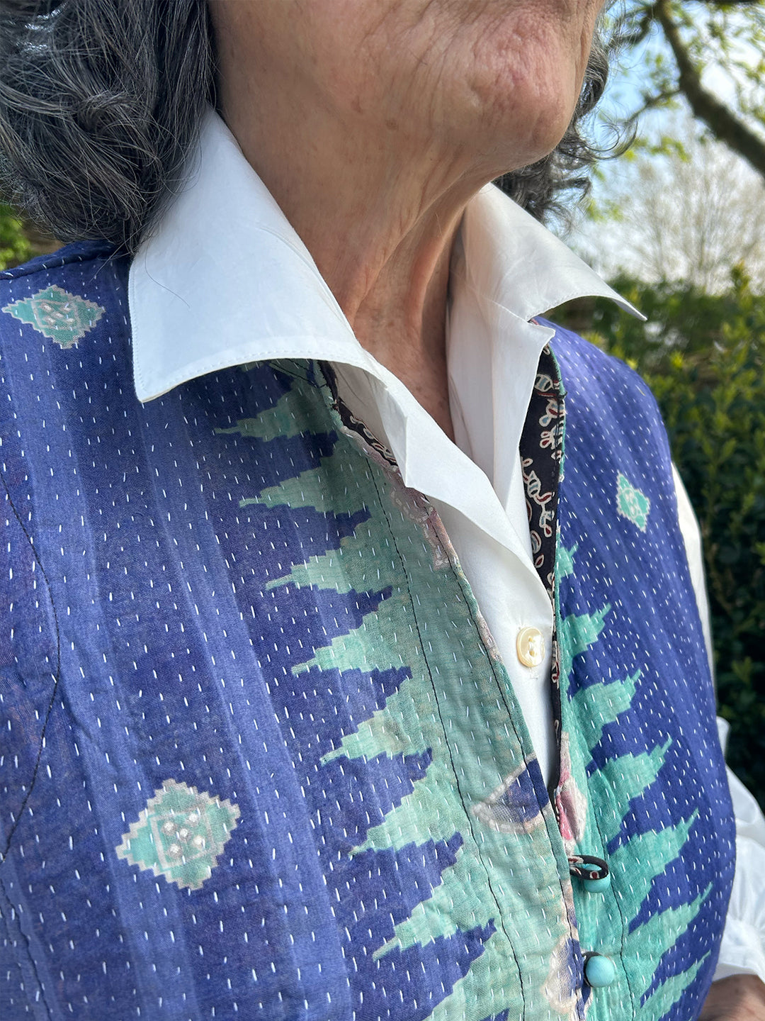 'Manora' White Cotton Shirt