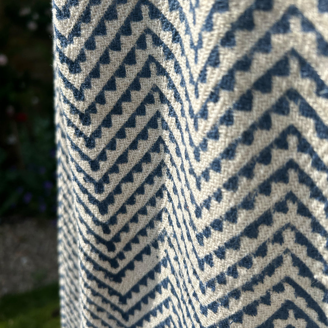 'Marni' Cotton Jacket | Navy Zig-zag