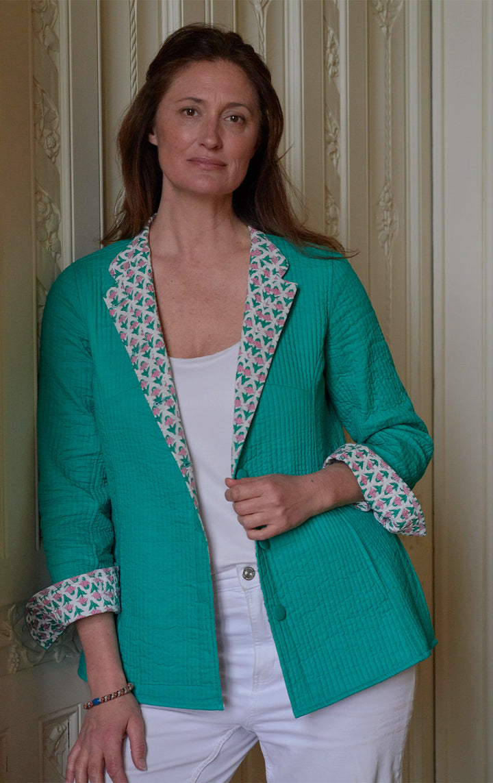 'Opera' Cotton Reversible | Mint Green