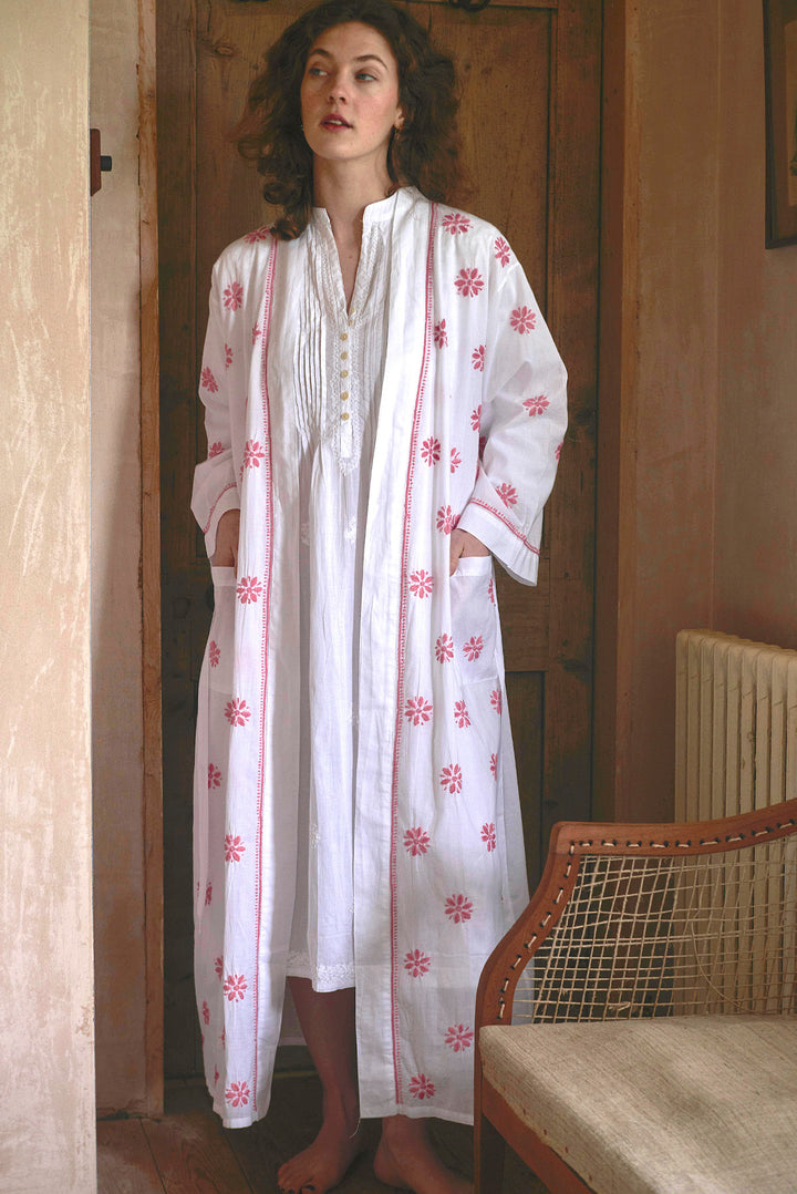 Cotton Robe / Chikan Embroidery