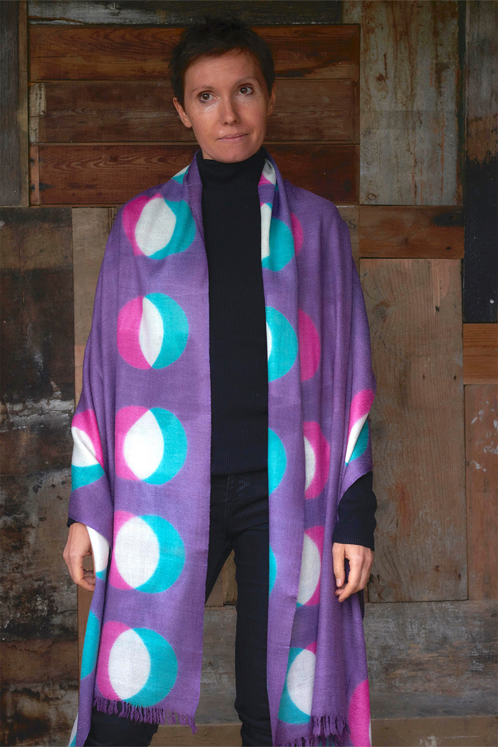 Pure wool Scarf | Purple Moon