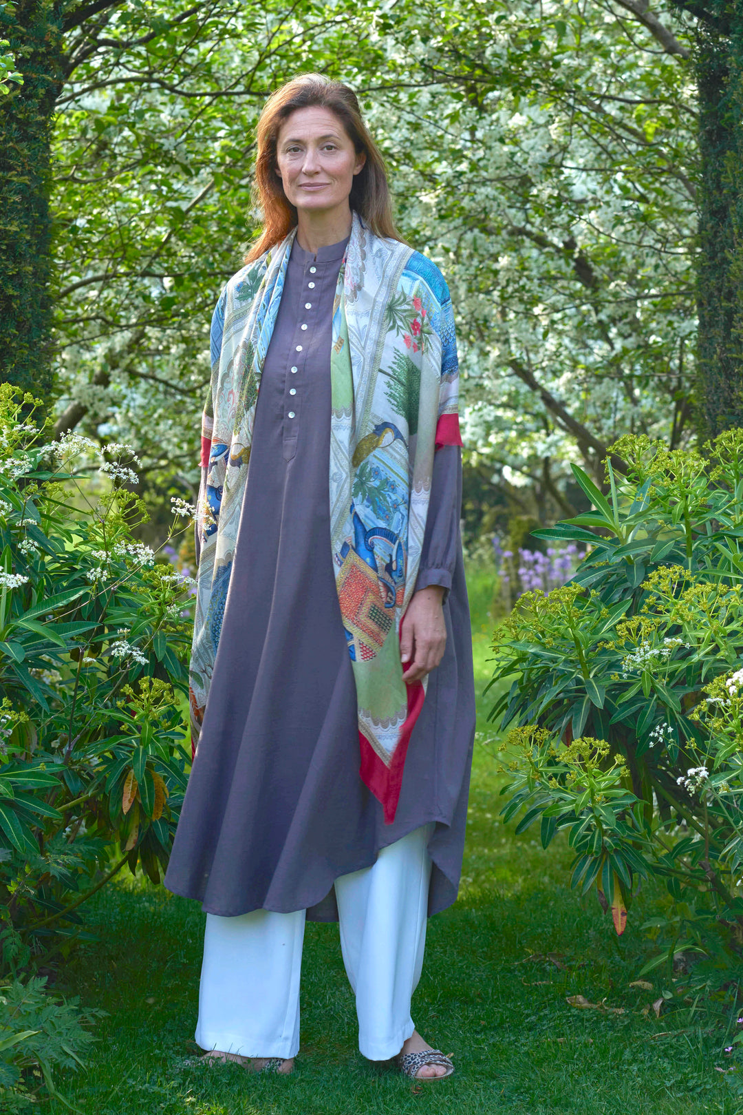'Talia' Slub Cotton Shirtdress | Mushroom