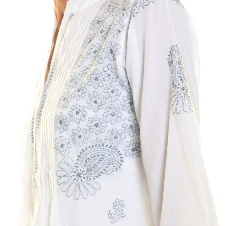 Cotton Kurta / Chikan Embroidery | Tania Llewellyn Designs