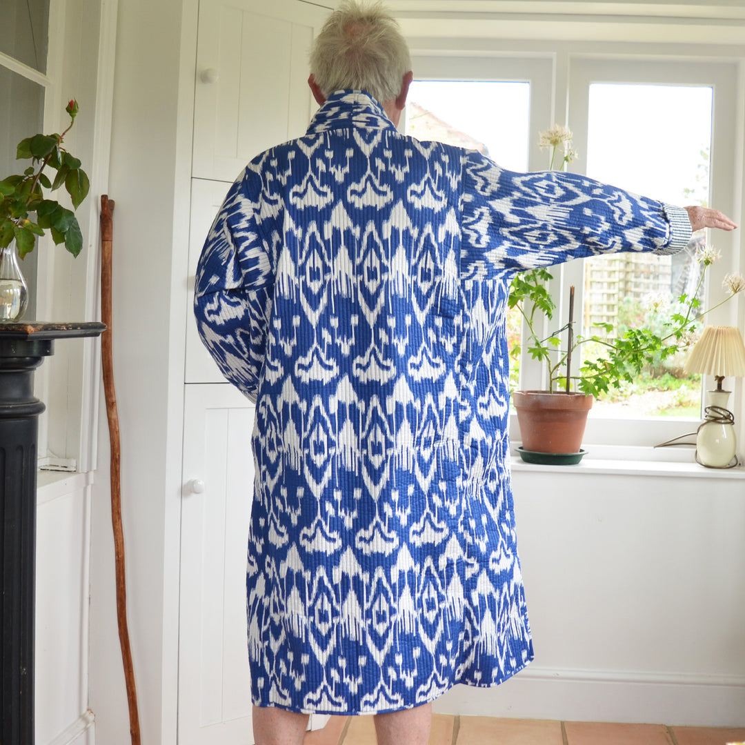 Quilted Cotton Kimono Robe