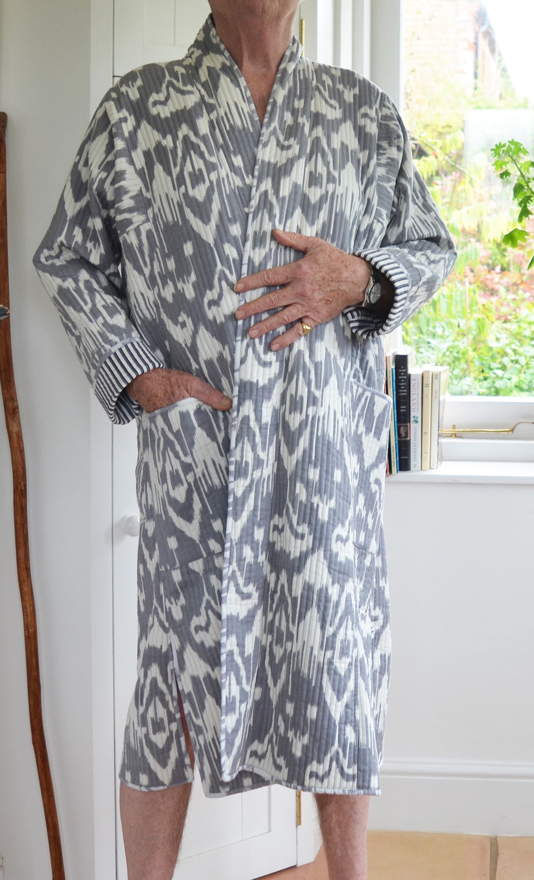 Quilted Cotton Kimono Robe
