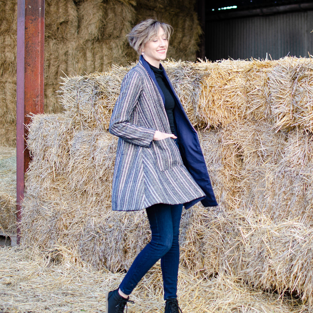 'Nika' Hand-woven | Midnight Stripes *SAMPLE*