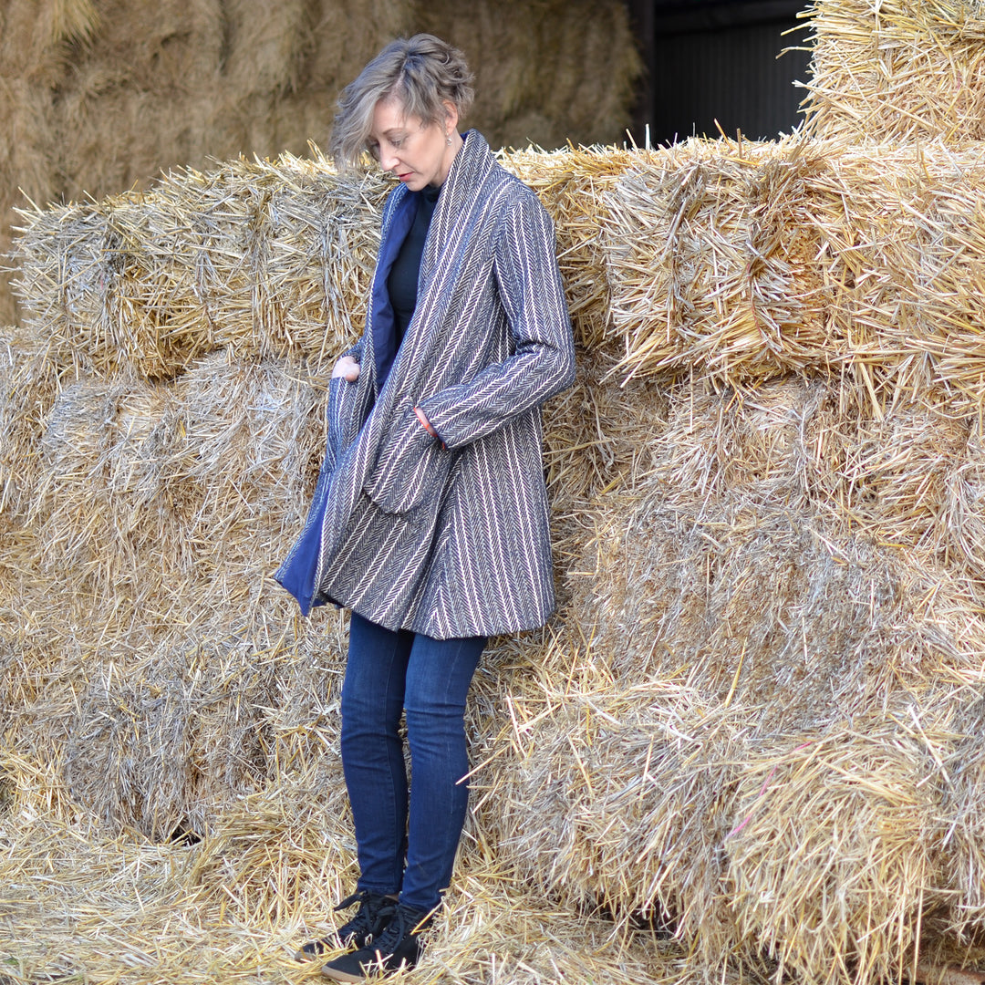 'Nika' Hand-woven | Midnight Stripes *SAMPLE*