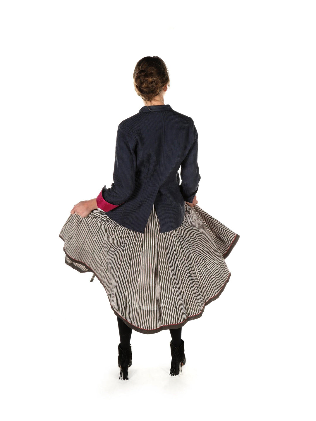 'Amani' Silk / Donkey Grey & Hot Pink | Tania Llewellyn Designs