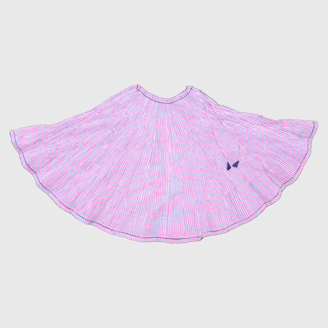 Cotton striped Skirt / Pink & Blue | Tania Llewellyn Designs