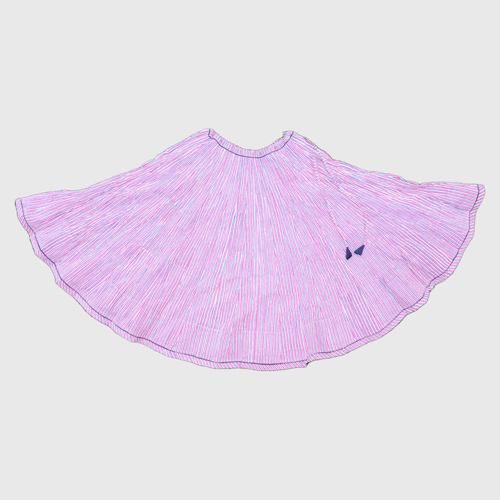Cotton striped Skirt / Pink & Blue | Tania Llewellyn Designs