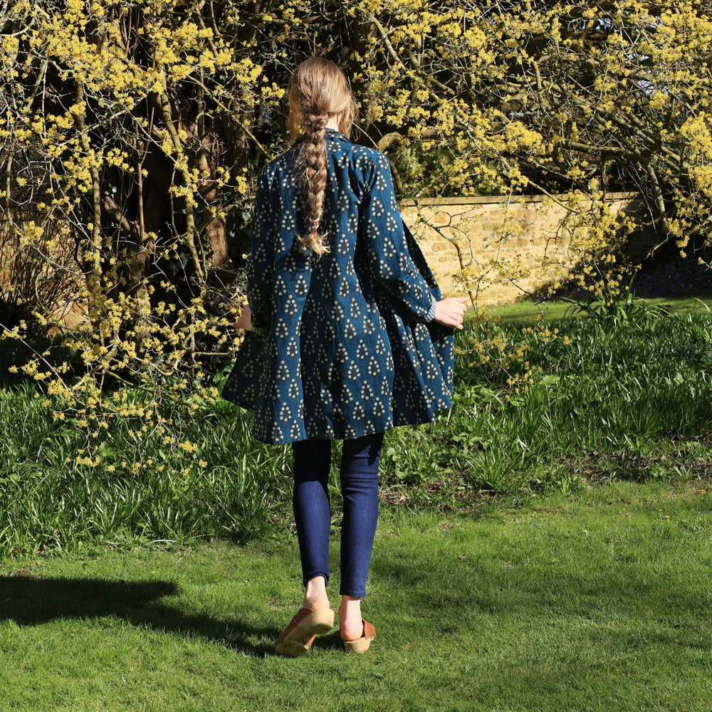 'Nika' Cotton Slub / Deep Blue | Tania Llewellyn Designs
