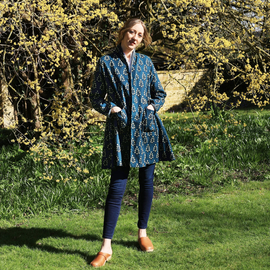 'Nika' Cotton Slub / Deep Blue | Tania Llewellyn Designs