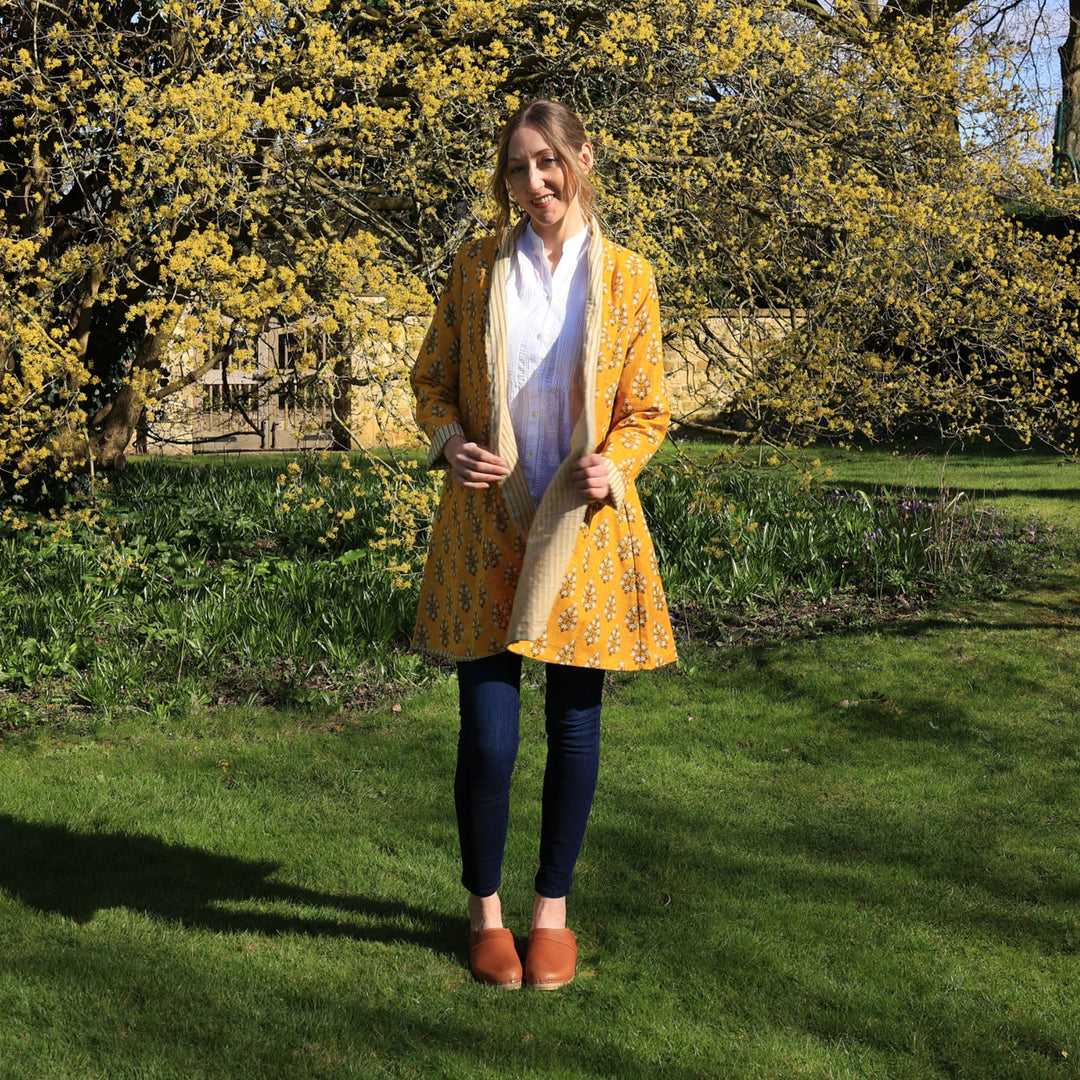 'Nika' Cotton Slub / Mustard | Tania Llewellyn Designs