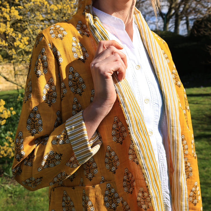 'Nika' Cotton Slub / Mustard | Tania Llewellyn Designs