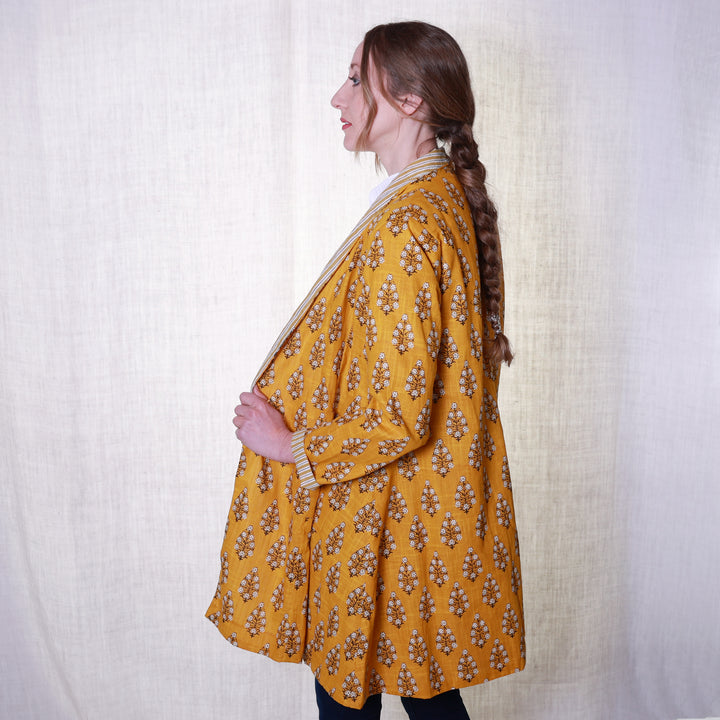 'Nika' Cotton Slub / Mustard | Tania Llewellyn Designs