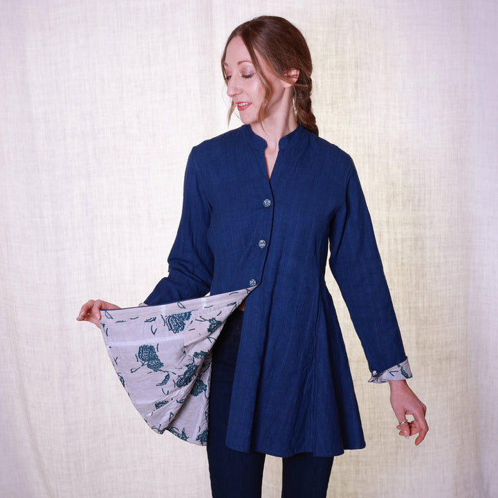 'Tashia' Cotton / Denim Blue | Tania Llewellyn Designs