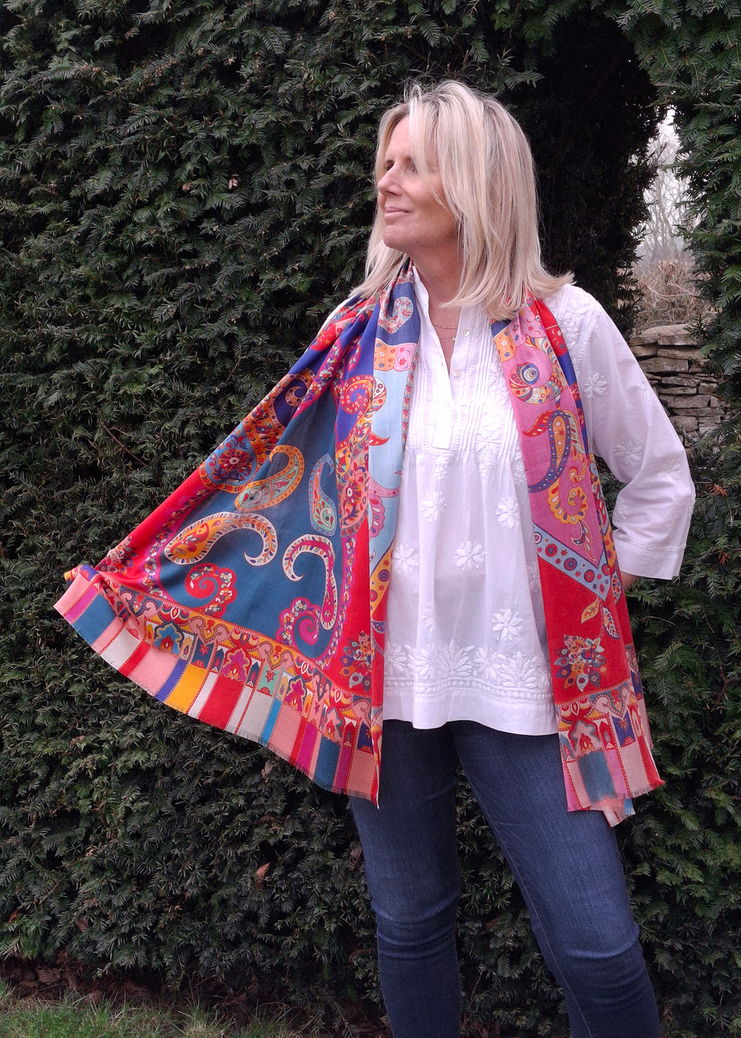 'Fiesta' Pure Silk Scarf