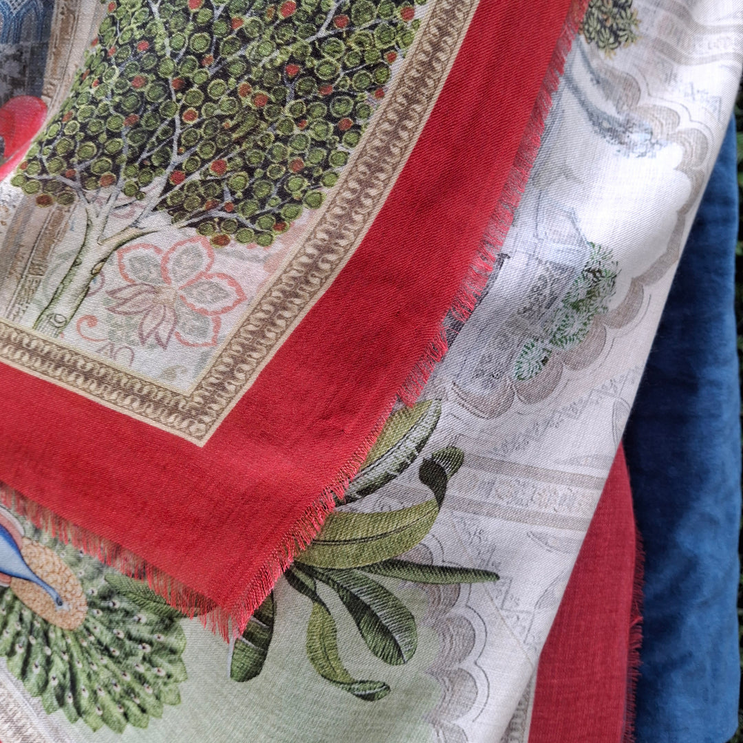 'Rambagh' Fine Silk & Modal Scarf