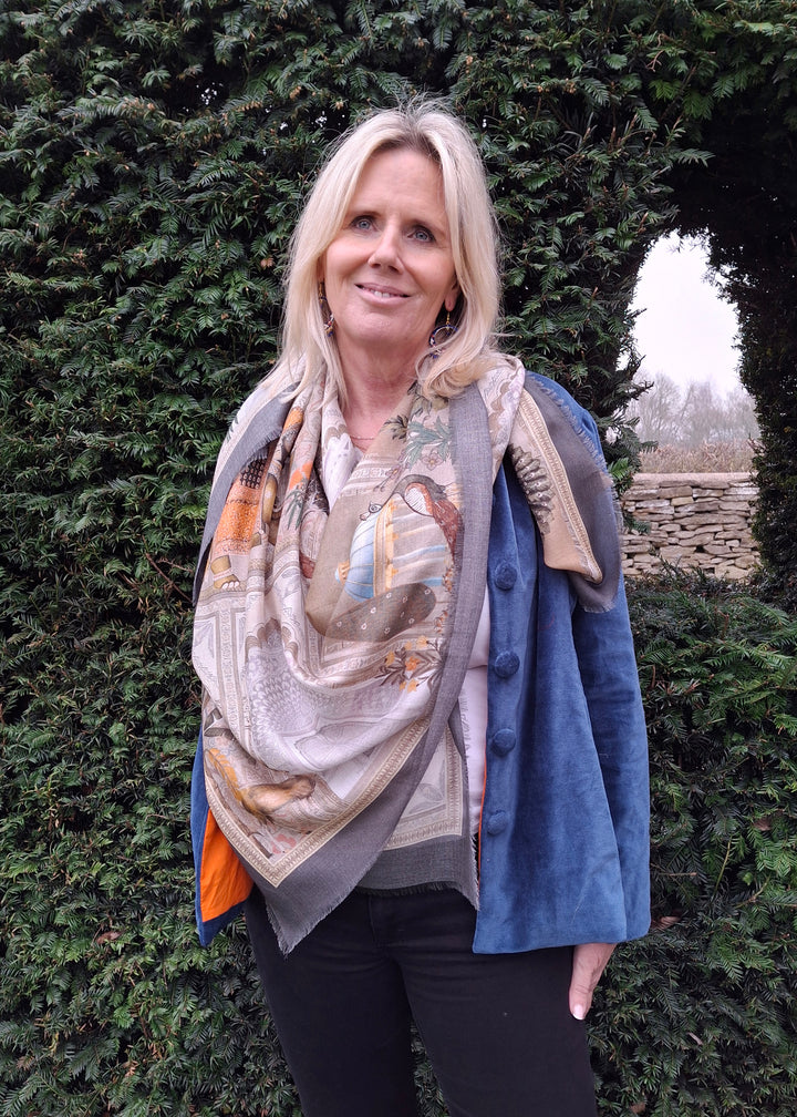 'Wind' Fine Silk & Modal Scarf