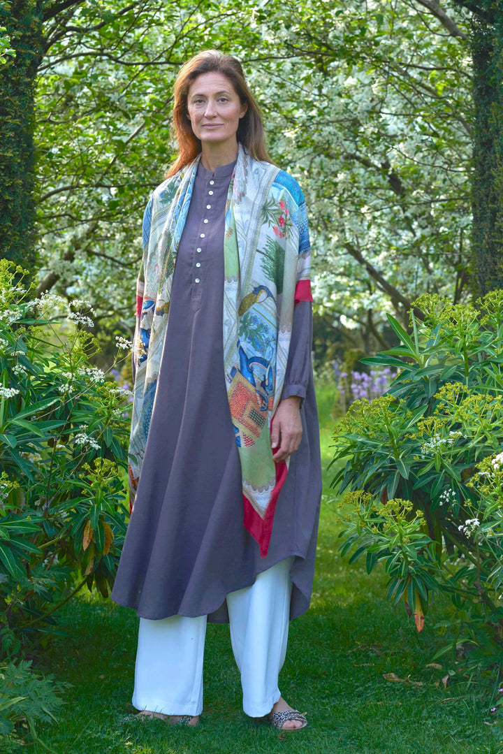'Rambagh' Fine Silk & Modal Scarf