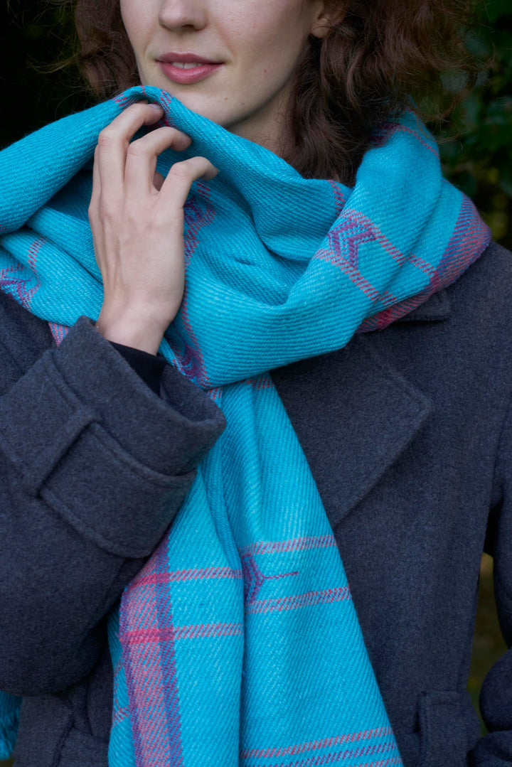 Pure wool Scarf | Turquoise