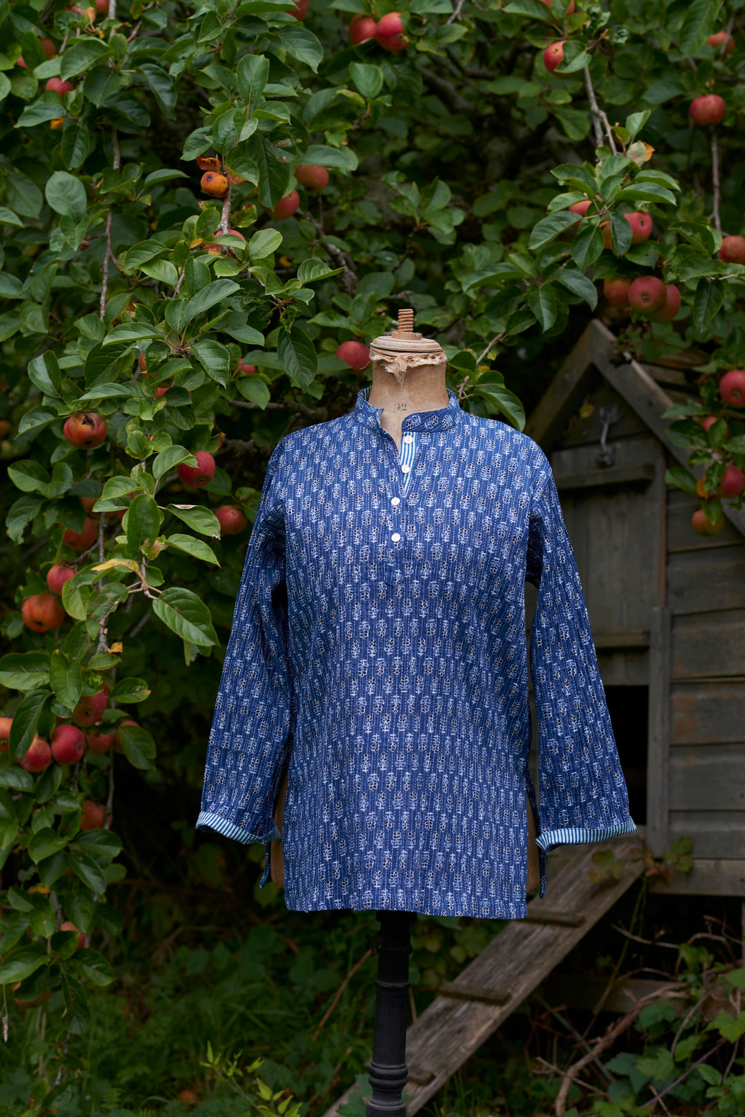 Pintuck Cotton Top | Indigo Stitch
