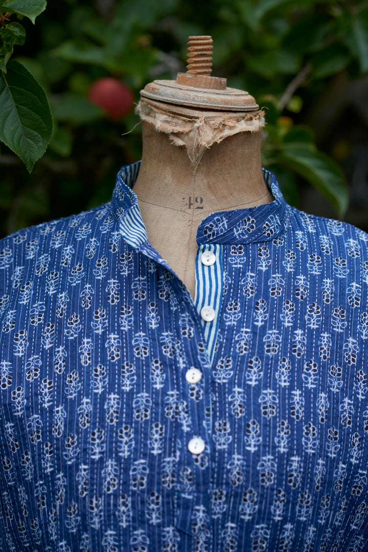 Pintuck Cotton Top | Indigo Stitch