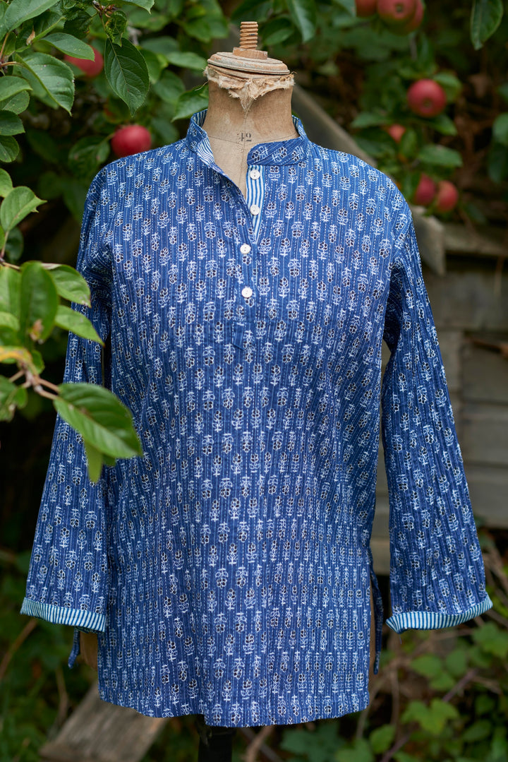 Pintuck Cotton Top | Indigo Stitch