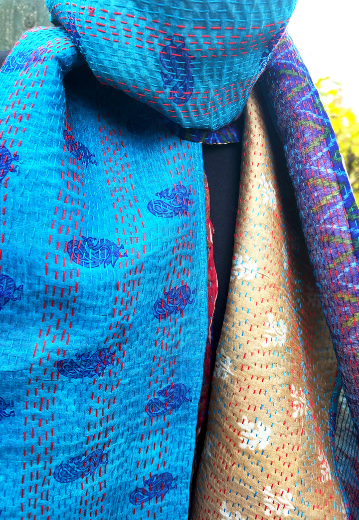 Silk Kantha Stole | Althea