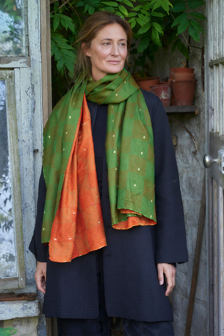 Silk Kantha Shawl | Annie