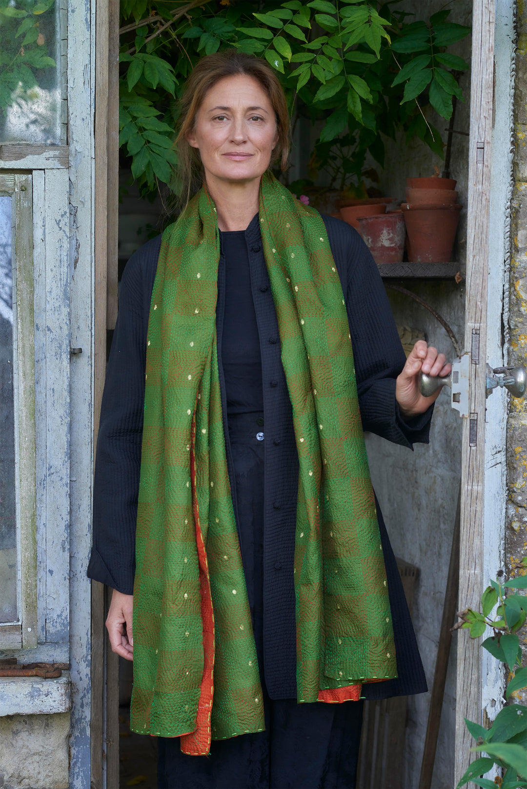 Silk Kantha Shawl | Annie
