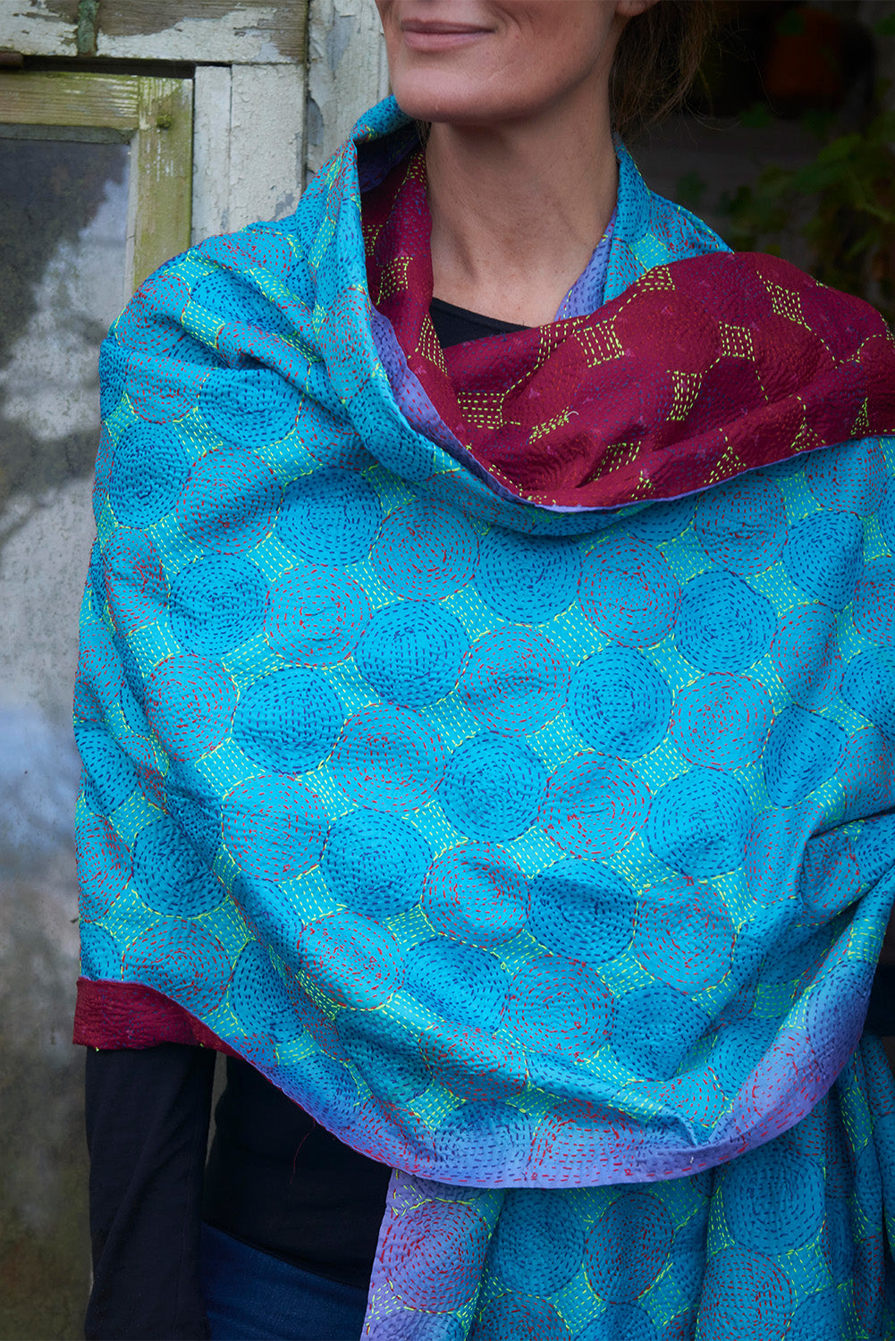 Silk Kantha Shawl | Anoushka