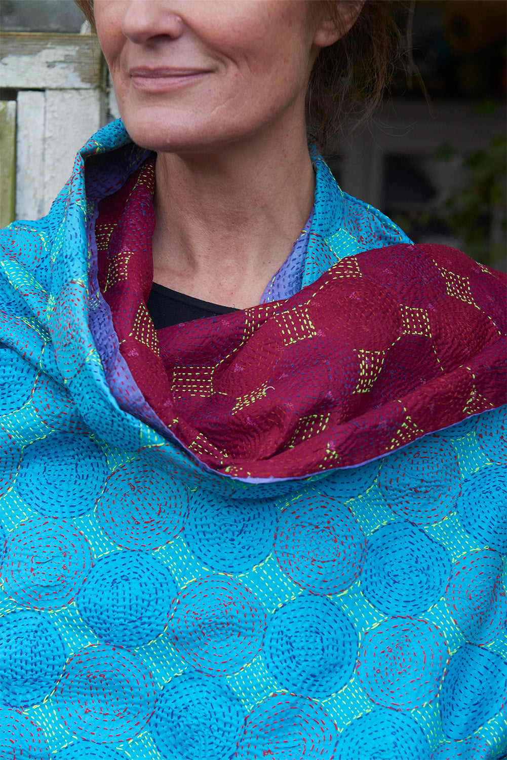 Silk Kantha Shawl | Anoushka