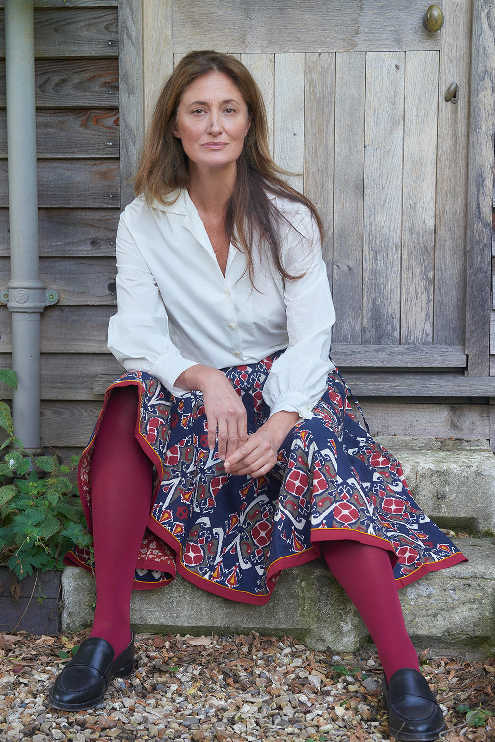 Cotton Skirt | Autumn Ikat