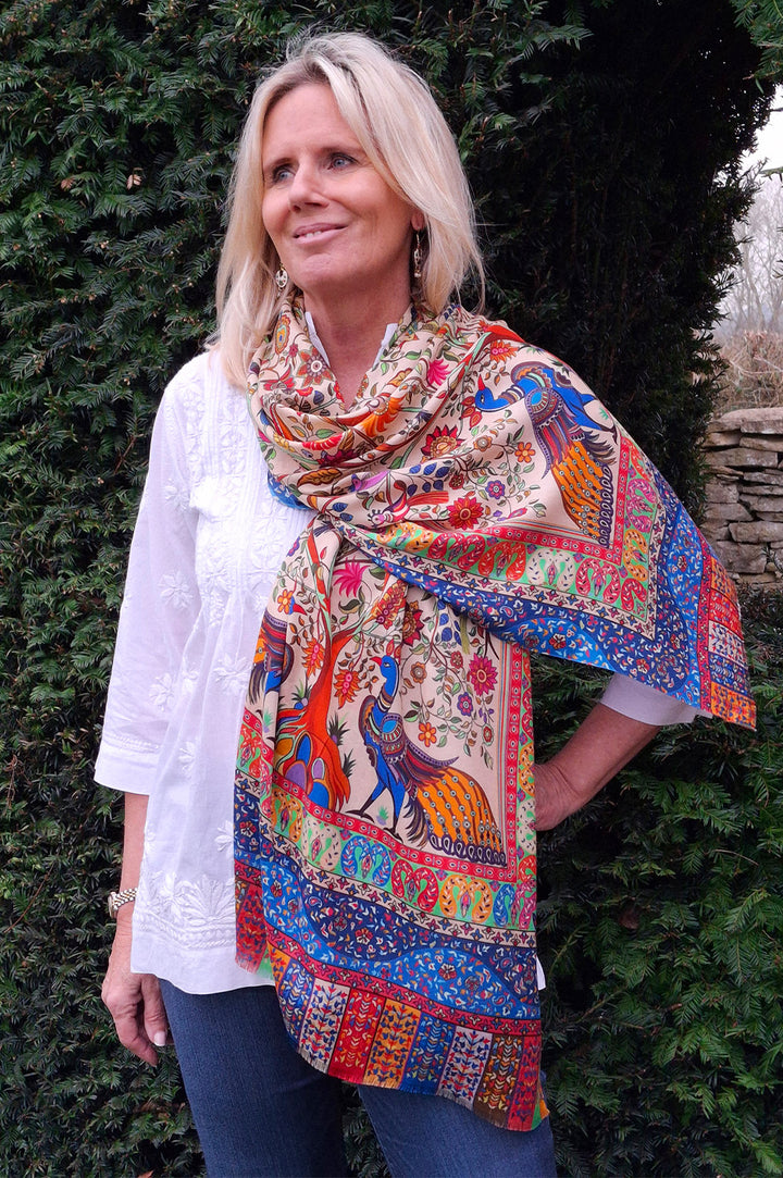 'Birdsong' Pure Silk Scarf