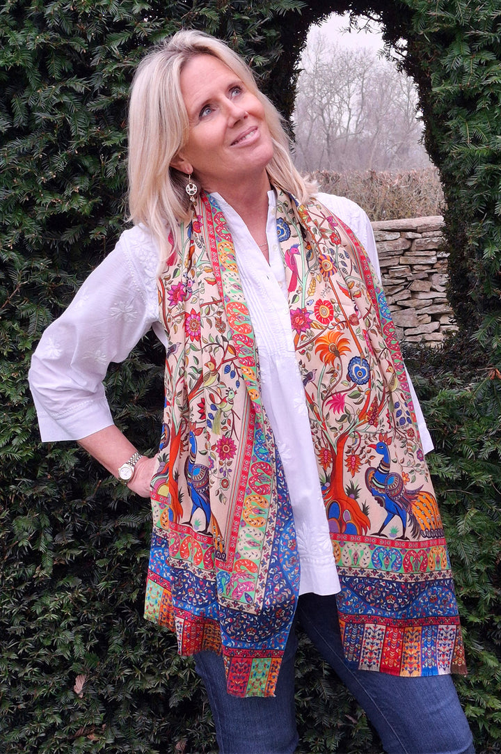 'Birdsong' Pure Silk Scarf