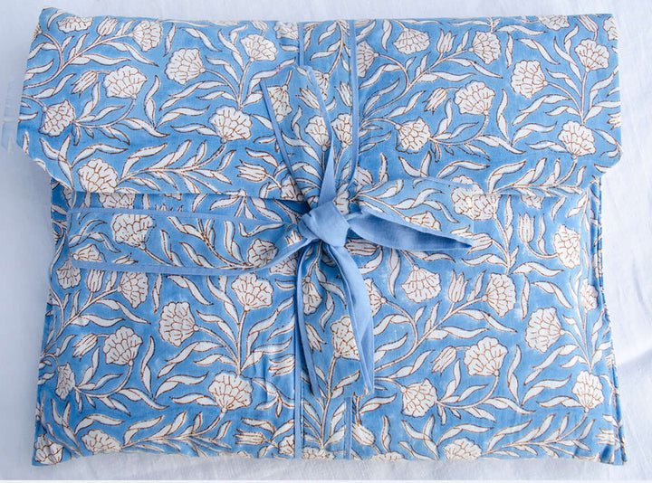Block printed Cotton Pyjamas | Blue Dream