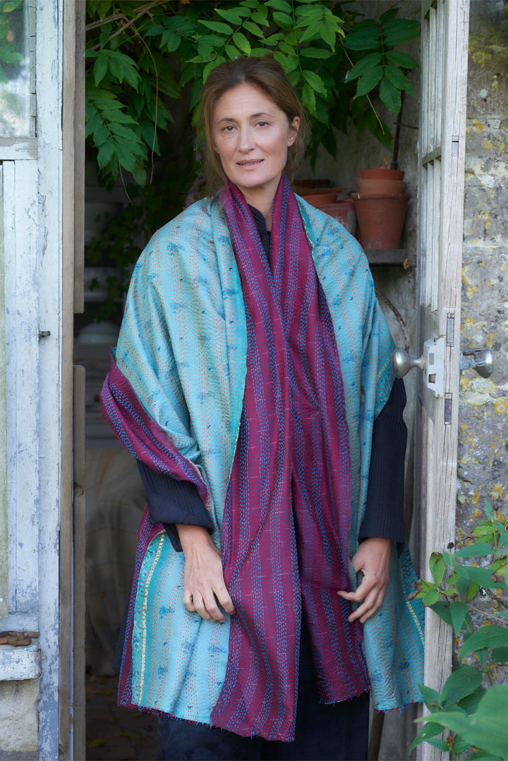 Silk Kantha Shawl | Carina